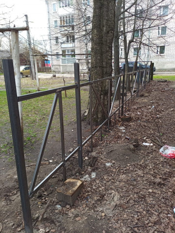 Установка забора по адресу ул. Октябрьской революции, д. 61