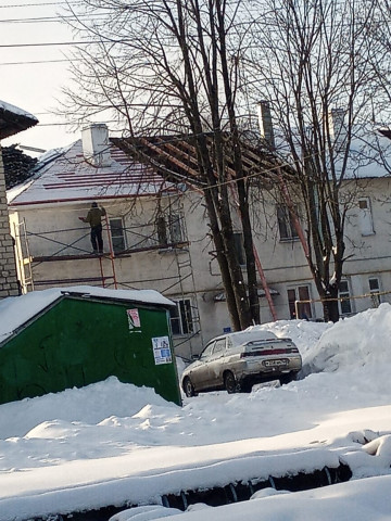 Начало работ по капитальному ремонту кровли (общий котел) по адресу ул. Пионеров, д. 7